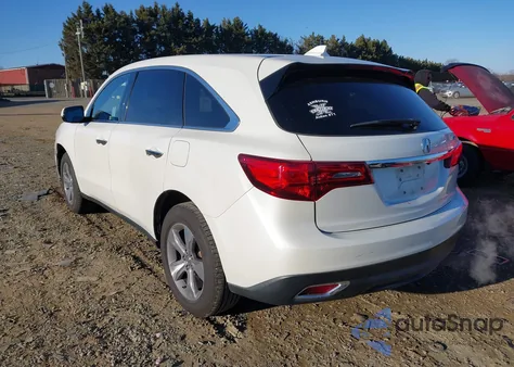 2015 Acura Mdx из США, поврежденный, VIN 5FRYD3H22FB012108